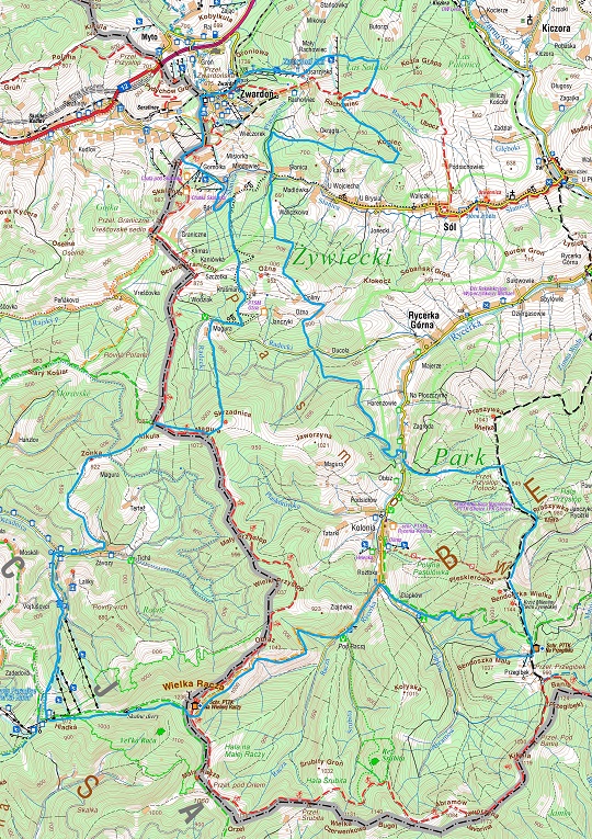 Pancelnik - mapa trasy